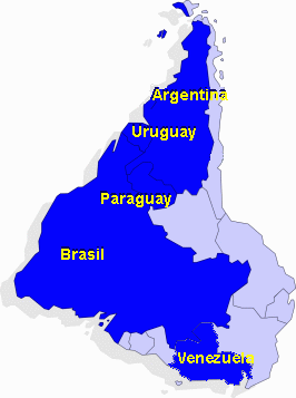 Mapa del Mercosur por Artemercosur
